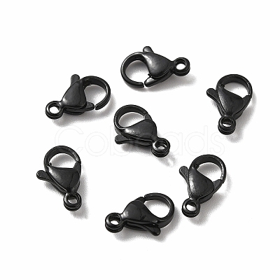 Spray Painted 304 Stainless Steel Lobster Claw Clasps STAS-R120-01C-02-1