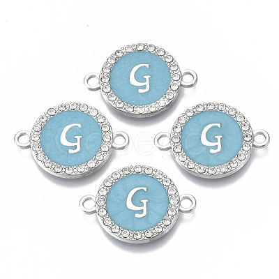 Alloy Enamel Links Connectors ENAM-TAC0003-01S-06G-1