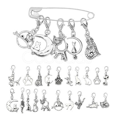12Pcs 4 Style Iron Brooches HJEW-PH02467-1