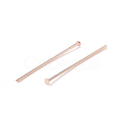 Brass Flat Head Pins X-KK-WH0058-03B-RG-1