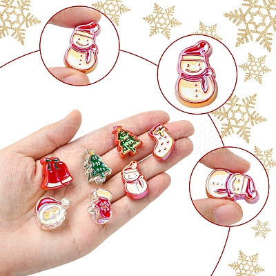24Pcs 12 Styles UV Plating Acrylic Beads FIND-FS0002-65-1