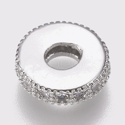 Brass Micro Pave Cubic Zirconia Bead Spacers LS-ZIRC-K074-11A-01P-1