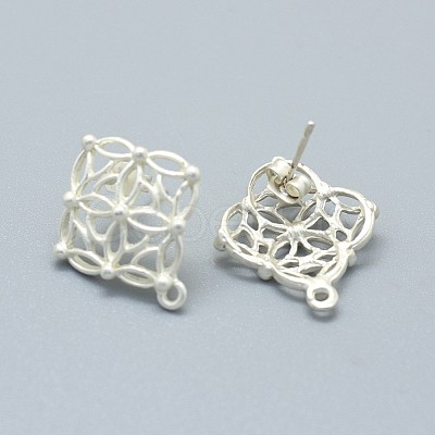 Alloy Stud Earring Findings X-PALLOY-F255-08MS-1