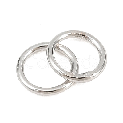 Brass Closed Jump Rings KK-D257-01P-08-1
