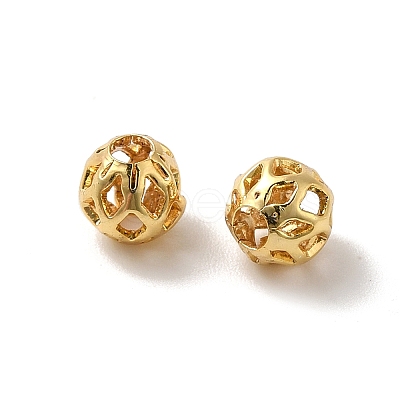 Brass Hollow Spacer Beads KK-P249-03B-G-1