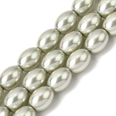 Electroplated Shell Pearl Beads Strands BSHE-B008-07A-1