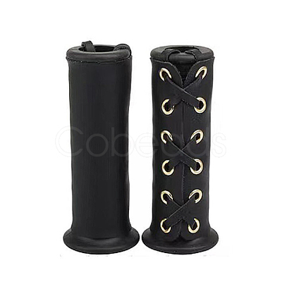 2 Sets 2 Colors Imitation Leather Motorbike Handle Ccover AJEW-AN0007-41-1