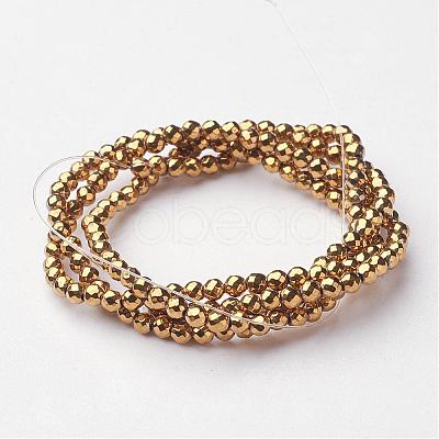 Non-Magnetic Synthetic Hematite Beads Strands G-G092-2mm-1-1
