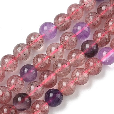 Natural Auralite Beads Strands G-Z139-A01-6mm-1