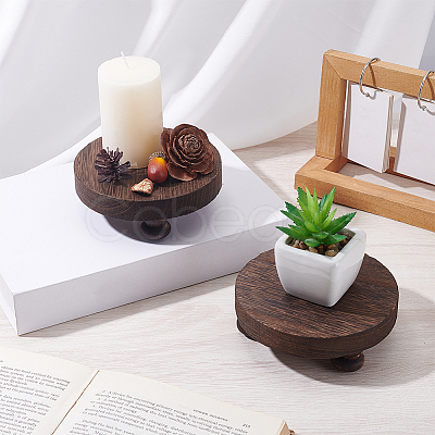 2Pcs Wooden Display Pedestals WOOD-WH20001-18-1