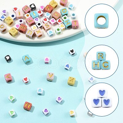 1440Pcs 15 Colors Opaque Acrylic Beads OACR-FS0002-80-1