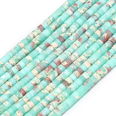 Dyed Synthetic Imperial Jasper Beads Strands G-P575-B09-4x2mm-01-1