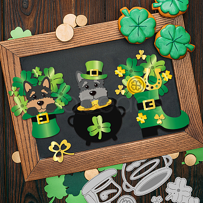Saint Patrick's Day Theme Carbon Steel Cutting Dies Stencils DIY-WH0309-3313-1
