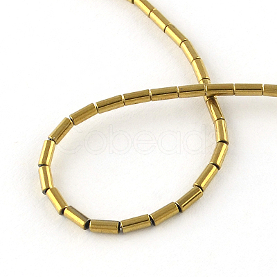 Column Electroplated Non-magnetic Synthetic Hematite Beads Strands G-R259-69D-1