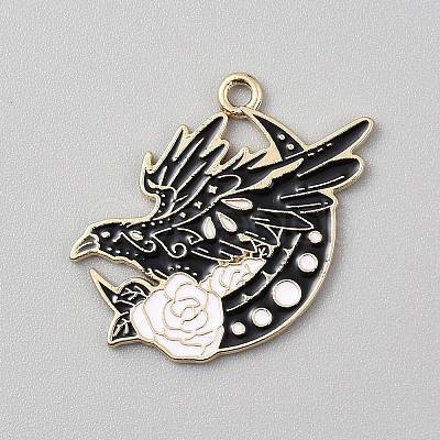 Golden Plated Alloy Enamel Pendants ENAM-CJC0001-21G-05-1