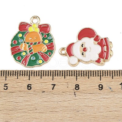 Christmas Alloy Enamel Pendants ENAM-G234-01C-1