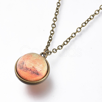 Glass Pendant Necklace NJEW-D281-B-10AB-1