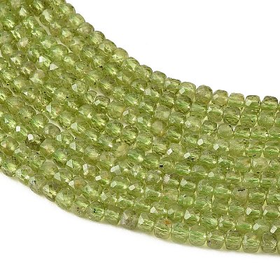 Natural Peridot Beads Strands G-K376-D03-4x4mm-1