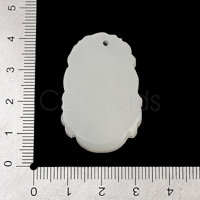 Natural White Jade Carved Pendants G-S384-01D-1