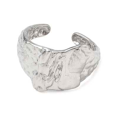 Textured 304 Stainless Steel Finger Rings Components SA-CBA45D5-22P-1