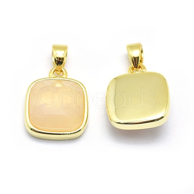 Natural Rose Quartz Pendants G-O176K-02G-1