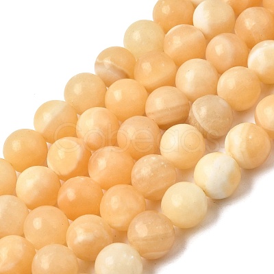 Natural Honey Jade Bead Strands G-K153-B26-12mm-1