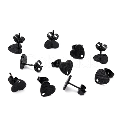 304 Stainless Steel Stud Earring Findings Ion Plating(IP) STAS-I183-05A-EB-1