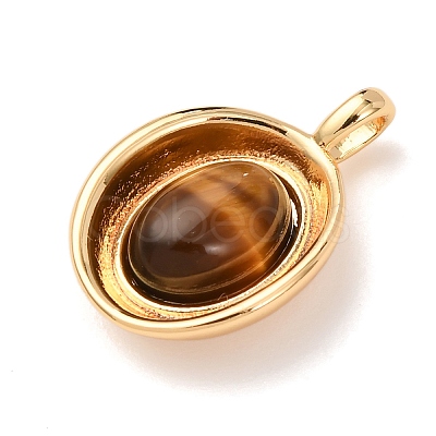 Natural Tiger Eye Pendants KK-A279-16G-1