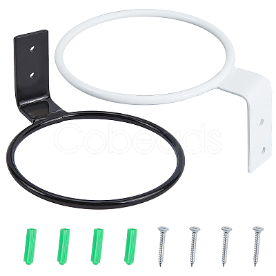 Metal Wall Mounted Bracket Planter Hook Flower Pot Ring For Indoors Balcony  Ring Holder Flower Planter AJEW-GA0001-86-1