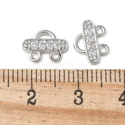 Brass Micro Pave Cubic Zirconia Chandelier Component Links KK-P290-28P-1