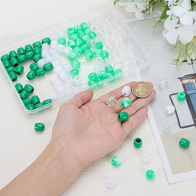 120Pcs 4 Colors ABS Plastic Imitation Pearl European Beads FIND-SC0022-07A-1