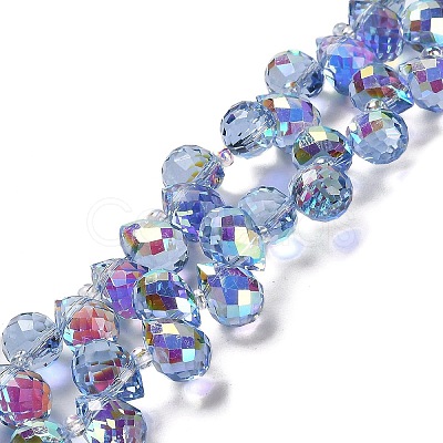 Electroplate Glass Beads Strands EGLA-D030-17B-1