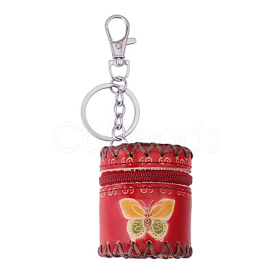 Leather Keychains AJEW-WH0455-918A-1