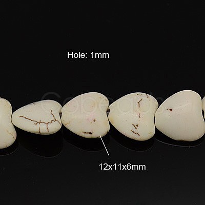 Synthetic Magnesite Beads Strands G-E017-11x12x6mm-1