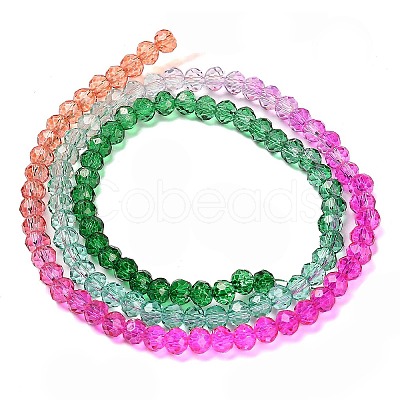 Transparent Painted Glass Beads Strands X1-DGLA-A034-T3mm-A03-1
