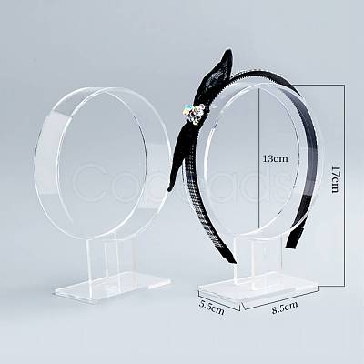 Acrylic Hair Band Display Stands OHAR-PW0001-137B-1