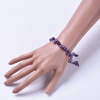 Adjustable Nylon Cord Braided Bead Bracelets BJEW-JB04520-02-1