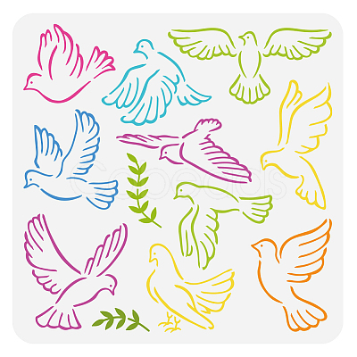 PET Hollow Out Drawing Painting Stencils DIY-WH0391-0647-1