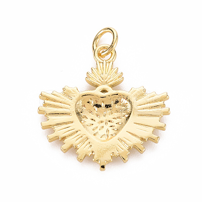 Brass Enamel Pendants KK-S362-042-NR-1