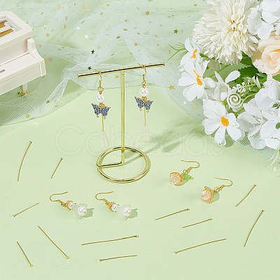 300Pcs 4 Styles Brass Flat Head Pins KK-ME0002-84-1