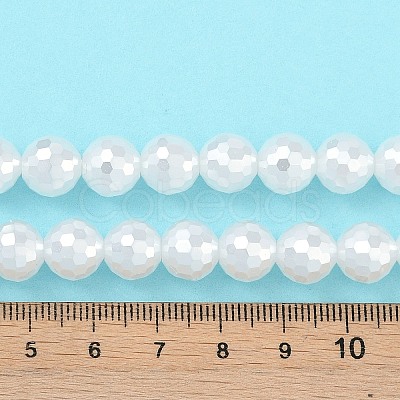 Electroplated Glass Pearl Beads Strands BSHE-C007-A01-01-1-1