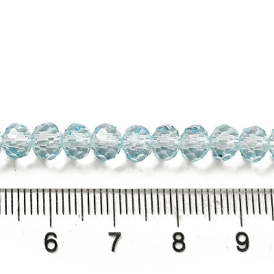 Transparent Baking Paint Glass Beads Strands DGLA-A034-T6mm-D06-1