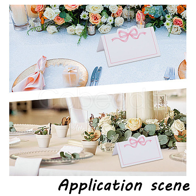 180Pcs Bowknot Paper Place Cards CDIS-UN0001-01-1