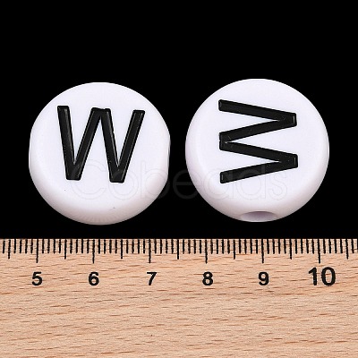 Opaque White Acrylic European Beads AC-CBA3BDD-01W-1