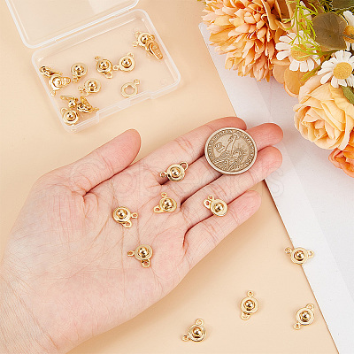 20Pcs 201 Stainless Steel Snap Clasps STAS-GO0001-18G-1
