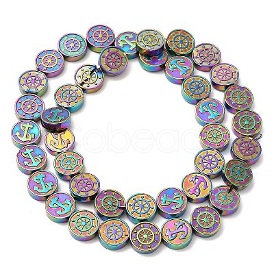 Electroplate Synthetic Non-magnetic Hematite Beads Strands G-E602-02-1