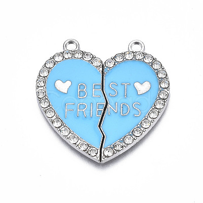 Alloy Enamel Split Pendant LS-ENAM-S130-25B-1