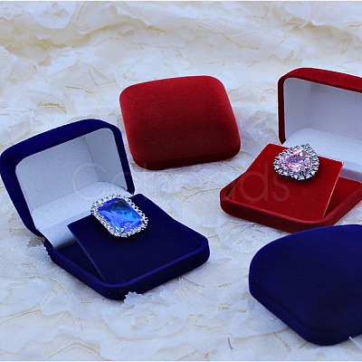 2Pcs Velvet Badge Storage Boxes CON-LP0001-88C-1