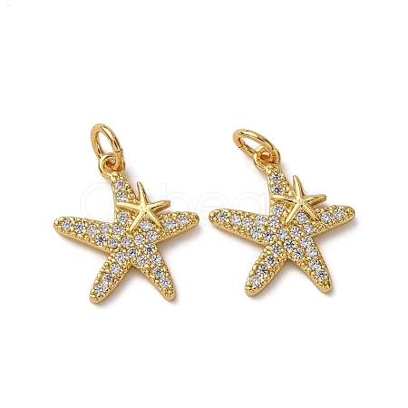 Brass Micro Pave Cubic Zirconia Pendants KK-A271-02D-G-1