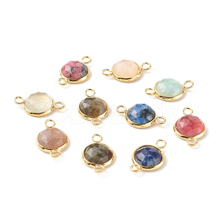 Natural Mixed Gemstone Links Connectors X-PALLOY-JF00755-1